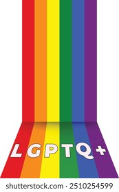 Pride LGBTQ+ Rainbow wallpaper background design illustration eps 10