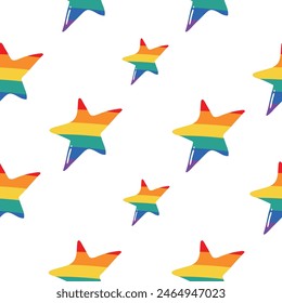 Pride lgbtq stars pattern background texture vector card illustration