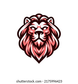 Pride Löwe Kopf Maskottvektor Vektorgrafik. Logo-Symbol