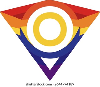 Pride Location Marker with Rainbow Colors and Bold Outline