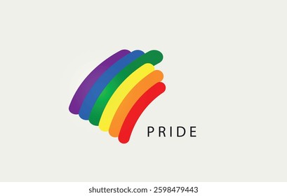 Pride Logo: Rainbow Equality Symbol for LGBTQ Support