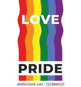 pride and love colors flag