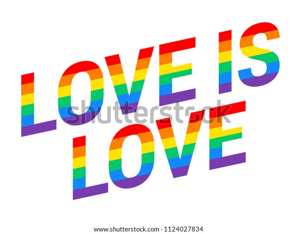 Pride Love Love Rainbow Text Diagonal Stock Vector (Royalty Free ...