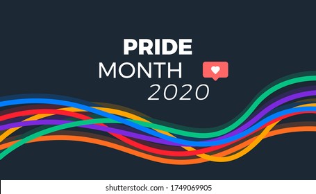 Love Wins Pride Month Rainbow Flag Stock Vector (Royalty Free ...