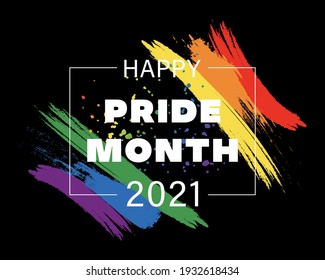 Pride Month 2022 Logo Card With Flag.Banner Love Is Love.Rainbow Pride Symbol With Heart,LGBT,sexual Minorities,gays And Lesbians.Designer Sign,logo,icon:colorful Rainbow On A White Background.Vector