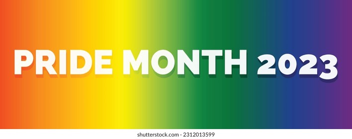 Pride Month 2023 with Rainbow Colors Background Vector Illustration. Template Design for flyer, card, poster, banner, social media