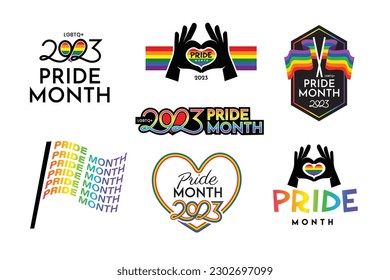 pride month 2023 vector base design collection.