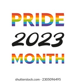 Pride month 2023 vector design