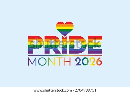 Pride Month 2026 with Rainbow Heart