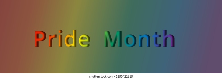 Pride month 3d illustration with the LGBTQ flag