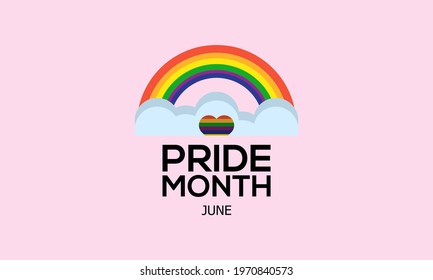 Pride Month Awareness Concept Observed on June Every Year. Pride Month Template for background, Banner, Poster, Card Awareness Campaign.
