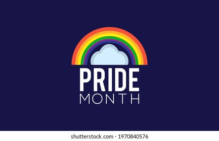 Pride Month Awareness Concept Observed on June Every Year. Pride Month Template for background, Banner, Poster, Card Awareness Campaign.
