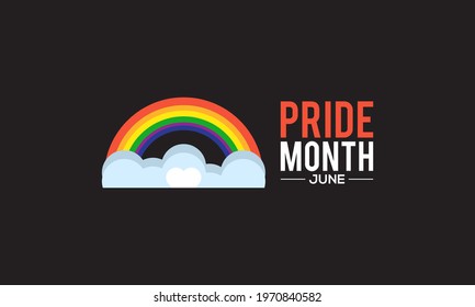 Pride Month Awareness Concept Observed on June Every Year. Pride Month Template for background, Banner, Poster, Card Awareness Campaign.