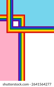 Pride month background. Abstract pride festival. Colorful pride pattern. Celebrate equality, people, loves, heart and lgbtq. Fun design with elements. Wallpaper, banner, poster, postcard, rainbow.
