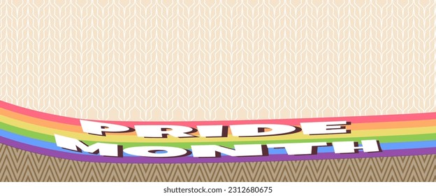 pride month background banner and rainbow flag
