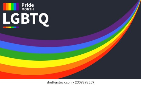 Pride Month Background with pride flag or rainbow colors, Human rights or diversity concept ,isolated on white background, Vector illustration EPS 10