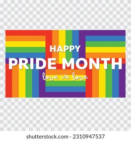 Pride Month Background ,isolated on a transparent background , illustration Vector EPS 10