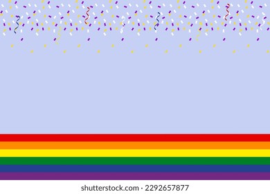 Pride Monat Hintergrund LGBTQ Pride Regenbogen Flag Farben. Vektorbanner Website-Banner. Symbol des Stolz Monat Juni Unterstützung. 
