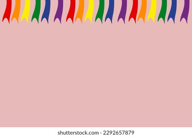 Antecedentes del mes de Orgullo LGBTQ Orgullo de colores de bandera arcoíris. Banner del sitio web del vector. Símbolo de apoyo del mes de junio del orgullo. 
