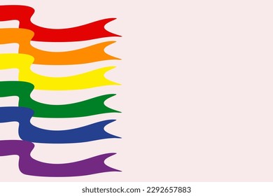 Pride month background LGBTQ Pride rainbow Flag Colours. Vector banner Website banner. Symbol of pride month june support. 
