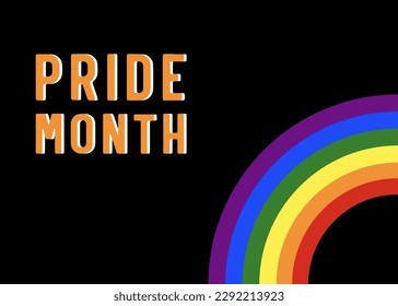 Antecedentes del mes del orgullo. ilustración vectorial de colores arcoiris. diseño de afiches. 