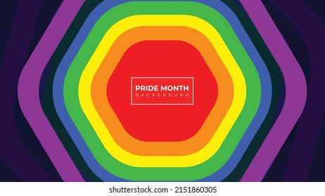 Pride Month Banner, Pride Month Background On Pride Month Colorful Rainbow Concept LGBT 