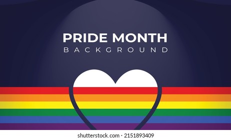 Mes del Orgullo Banner Fondo del Mes del Orgullo Colorido Concepto De Arcoiris LGBT 
