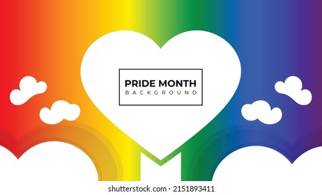 Pride Month Banner Pride Month Background On Pride Month Colorful Rainbow Concept LGBT 