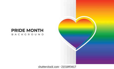 Mes del Orgullo Banner Fondo del Mes del Orgullo Colorido Concepto De Arcoiris LGBT 