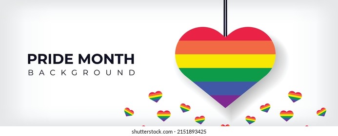 Pride Month Banner Pride Month Background On Pride Month Colorful Rainbow Concept LGBT 