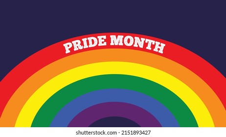 Pride Month Banner Pride Month Background On Pride Month Colorful Rainbow Concept LGBT 