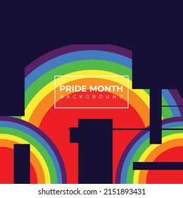 Pride Month Banner Pride Monat Hintergrund auf dem farbenfrohen Rainbow-Konzept LGBT 