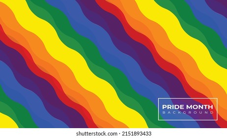 Pride Month Banner Pride Month Background On Pride Month Colorful Rainbow Concept LGBT 