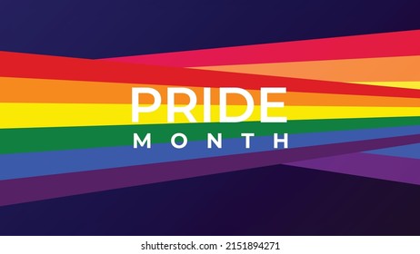 Pride Month Banner Pride Month Background Stock Vector (royalty Free 