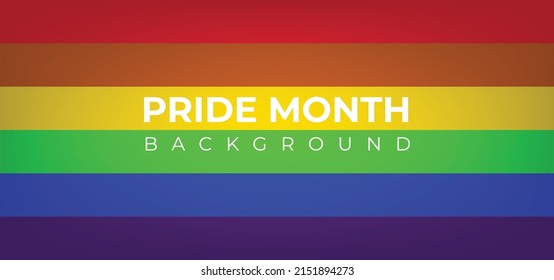 Pride Month Banner Pride Monat Hintergrund auf dem farbenfrohen Rainbow-Konzept LGBT 