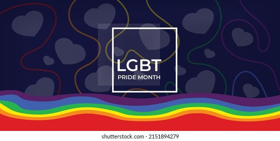 Pride Month Banner Pride Month Background Stock Vector (Royalty Free ...