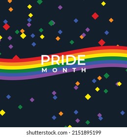 Pride Month Banner Pride Month Background On Pride Month Colorful Rainbow Concept LGBT 