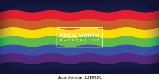 Pride Month Banner Pride Month Background On Pride Month Colorful Rainbow Concept LGBT 