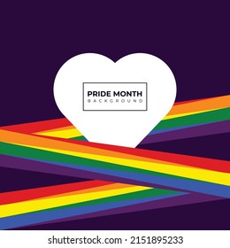 Pride Month Banner Pride Monat Hintergrund auf dem farbenfrohen Rainbow-Konzept LGBT 