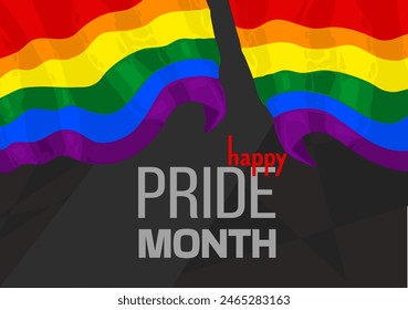 Pride month - banner, background, vector illustration