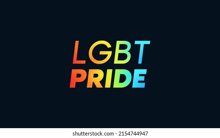 Banner del mes del orgullo, logo del vector LGBT, símbolo aislado del arcoiris colorido, día de la lesbiana, icono gráfico homosexual, bandera de género de la libertad, pegatina de amor plana, elemento de mensaje de desfile trans, afiche de la paz gay
