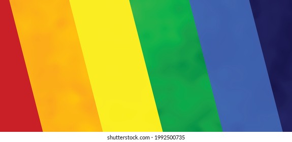 PRIDE MONTH banner on gradient rainbow background. LGBT flag. Template design, vector illustration. Love wins. Colorful symbols. Gay pride collection.