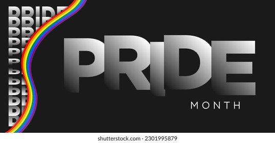 Cartel del Mes del Orgullo. Ilustración vectorial. EPS 10.