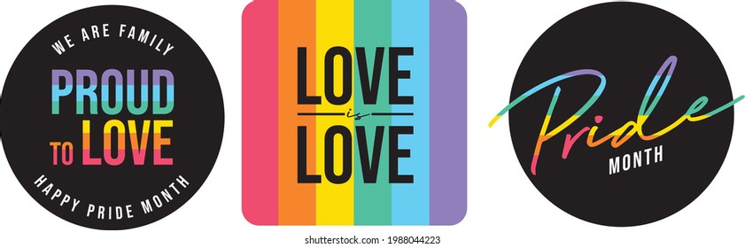 Pride month celebrates icon signage vector