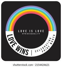 Pride month celebrates icon signage poster vector