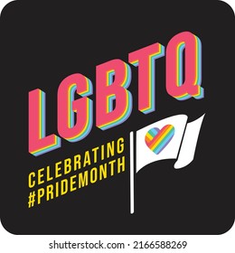 Pride month celebrates icon signage poster vector	