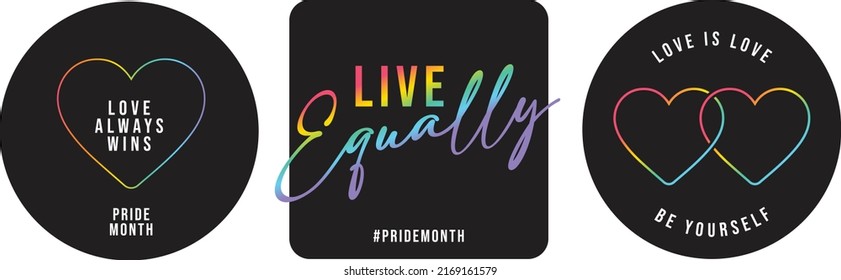 Pride month celebrates icon signage poster vector	