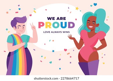 fondo del concepto de celebración del mes del orgullo feliz día del orgullo. celebración y conmemoración del orgullo de lesbianas, gays, bisexuales y transgénero. Mes del Orgullo LGBT. plantilla de diseño de ilustración vectorial. Junio