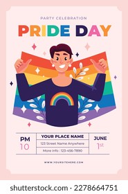 fondo del concepto de celebración del mes del orgullo feliz día del orgullo. celebración y conmemoración del orgullo de lesbianas, gays, bisexuales y transgénero. Mes del Orgullo LGBT. plantilla de diseño de ilustración vectorial. Junio