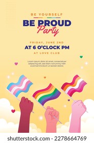 pride month celebration concept background. happy pride day. celebration and commemoration of lesbian, gay, bisexual, and transgender pride. LGBT Pride Month. vector illustration design template. June